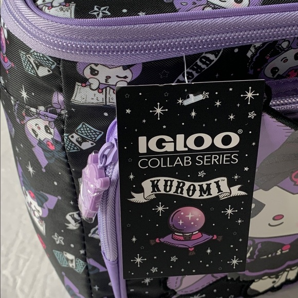 KUROMI 9 Can Insulated Bag Igloo Cooler Sanrio Hello Kitty NWT - Picture 11 of 13